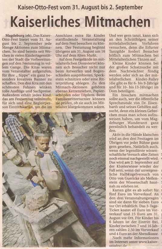 Kaiser Otto Fest - Kaiserliches mitmachen - Martin Linß